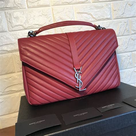 ysl large college red|More.